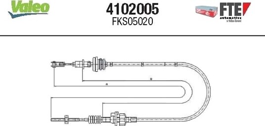 Clutchkabel FTE 4102005
