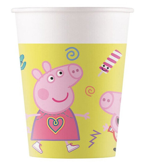 Peppa Gris Pappkopper 2 dl - 8 stk