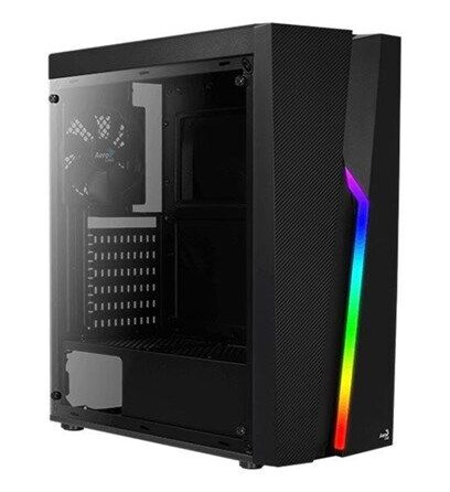 Aerocool Bolt Midi Tower Gaming Kabinettsystem med Vindu Svart Aerocool Bolt Midi Tower Gaming Kabinettsystem med Vindu Svart