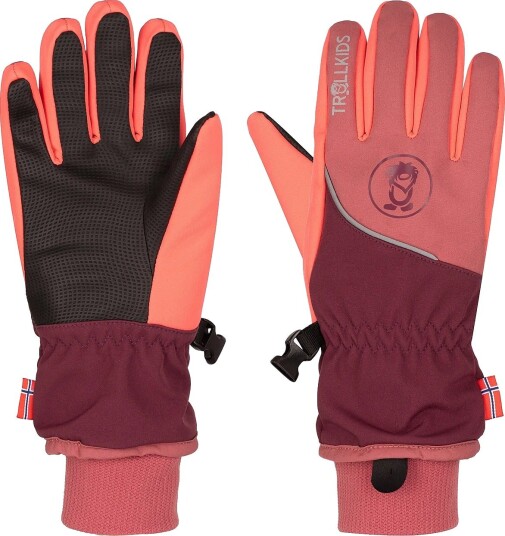 TrollKids Kids Trolltunga Glove   FROZEN BERRY/DEEP RUBY/PINK SALMON   5;9 10Y