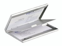 DURABLE Business Card Holder/Case DUO - Visittkortboks - aluminium - sølv