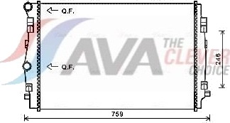 AVA COOLING SYSTEMS VNA2344 Radiator motorkjøling