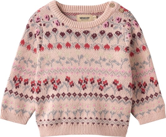Wheat Jacquard Pullover Mikmak Pink 74