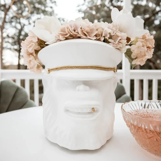 Garden Glory Monkey krukke Small White