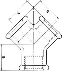Zawiercie Støperi T-Stykke Y 3/4" Sink Galvanisert