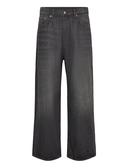 Weekday Astro Mid Rise Loose Baggy Leg Jeans Black 32 x 32