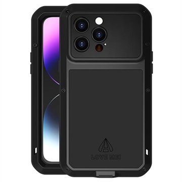 Love Mei Powerful iPhone 14 Pro Max Hybrid-deksel Svart