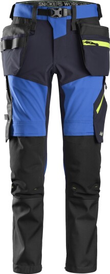Snickers Workwear 6940 FlexiWork Softshellbukse blå/marinblå Blå, Klær