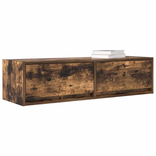  TV benk Røkt Eik 100x31x25,5 cm Konstruert Tre