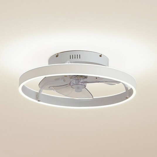 Lindby LED takvifte Momitu hvit stillegående Ø 14 cm