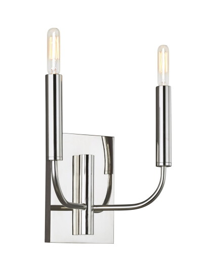 Visual Comfort Brianna Double Sconce Nickel