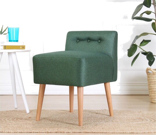 Anaro Sittepuff 43 cm Rektangulær Mørkegrønn