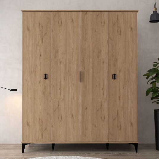 Garderobeskap Hanah Home Neva Wide (164 x 200 x 52 cm) Safireik - Sapphire Oak