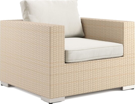 Bahamas Lounge Lenestol Utendørs i Kunstrotting   Beige