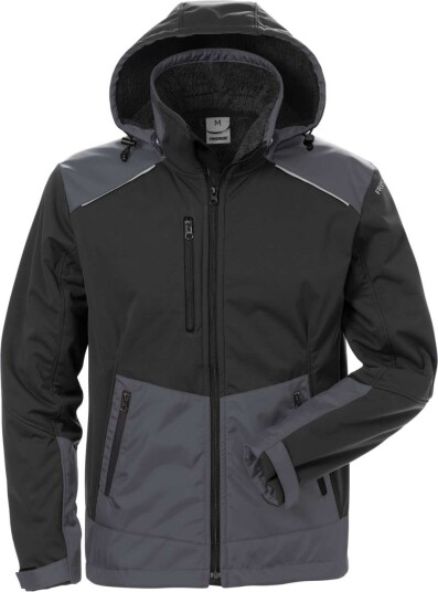 Fristads Softshell vinterjakke 4060 CFJ Svart / Grå 2XL