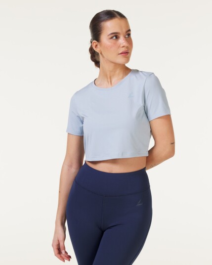 LEVITY Elemental Crop Tee Blue Dusty - S