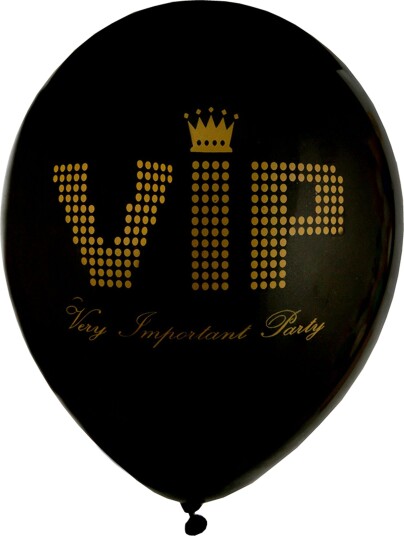 Santex Ballonger VIP Svart Gull 8-pakning 4474 0-11