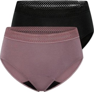 Schiesser Truser 2P Care Retro Period Pants Mixed bomull 44 Dame