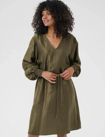 Kaffe Karizz Short Dress - Khaki green - 40 Kaffe Karizz Short Dress - Khaki green - 40