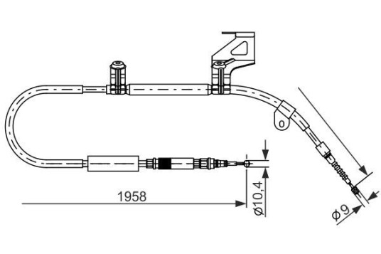Tautrekk, håndbremse BOSCH 1 987 477 604 Tautrekk, håndbremse BOSCH 1 987 477 604