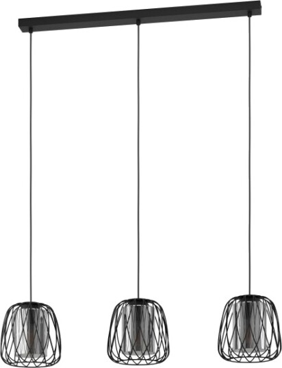 Eglo Floresta Langbord 3Xe27 L890 Sort/Klar Eglo Floresta Langbord 3Xe27 L890 Sort/Klar