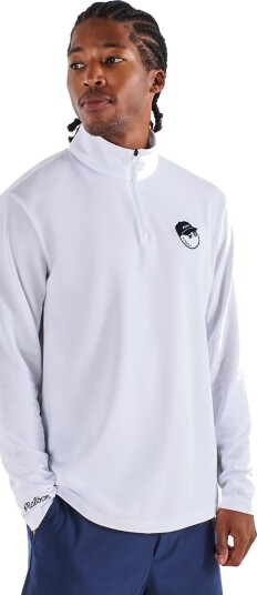 Malbon Flyer Midlayer Hvit Golfgenser herre White Large