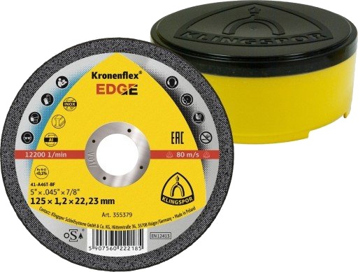 Klingspor EDGE Skjæreskive for Rustfritt Stål Ø125 mm - 1,2 mm Tykkelse