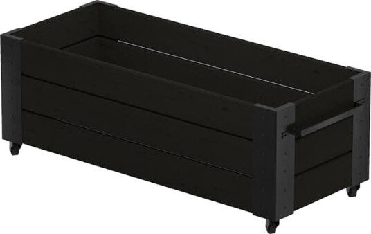 Blomsterkasse PLUS Cubic med Hjul 120 x 45