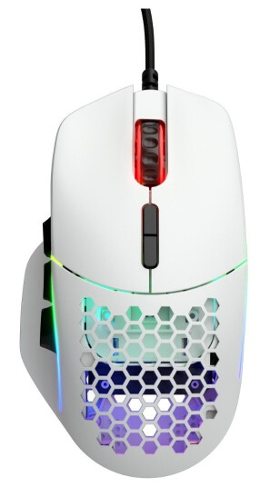 Glorious Model I - White - Gaming mus - Optisk - 9 - Hvit med RGB lys