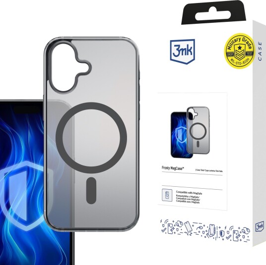 3mk Frosty MagCase til iPhone 16 Svart