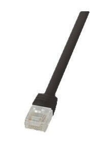 Logilink Slimline Koblingskabel Rj-45 Hann Til Rj-45 Hann 15 M Utp Cat 6 Flat Svart