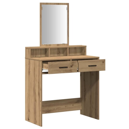  Sminkebord med skuffer i Artisan Eik 79x41x140 cm