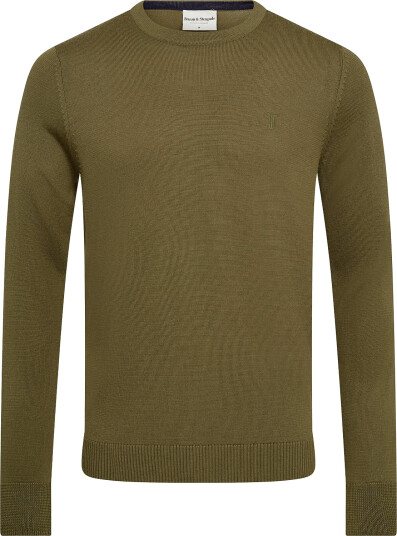 Bruun & Stengade Bs Jupiter Regular Fit Knitwear Khaki green XXL