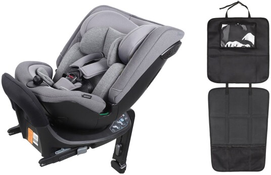 Beemoo Rotate i-Size Vendbar Bilstol inkl. 3-in-1 Setebeskyttelse Mineral Grey