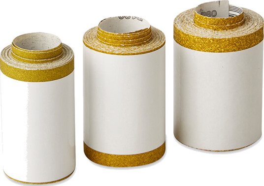 93mm x 5m slipepapir Cool Yellow 3 stk pakke P80 P120 & P180
