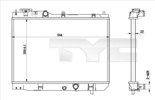 Radiator TYC 720 0001 R Radiator TYC 720 0001 R