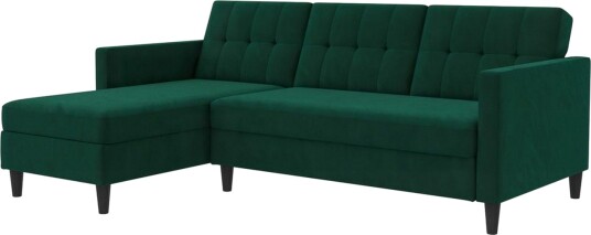 Sovesofa Hartford 213x153x82 cm Grønn Fløyel 213x153x82 cm Grønn Fløyel