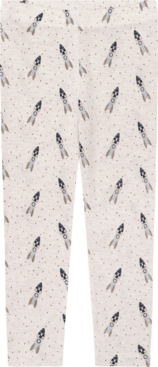 Hust & Claire Locel Rocket ull/tencel leggings til barn   wheat melange (98)   98