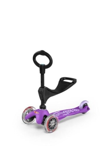 Micro Mini 3 i 1 Deluxe Sparkesykkel Barn Purple