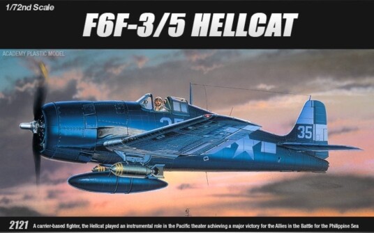 Academy 1/72 WWII USN Fighter F6F-3/5 Hellcat