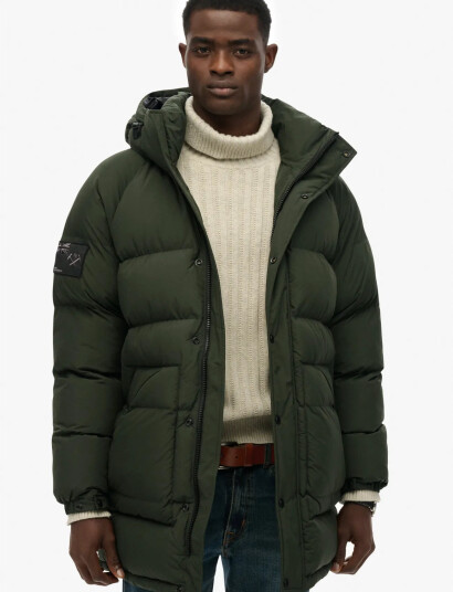 Superdry Xpd Longline Baffle Parka - Green - S Superdry Xpd Longline Baffle Parka - Green - S