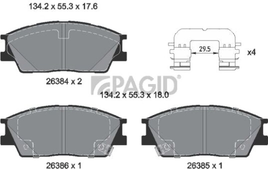 PAGID T2912N Bremseklosser