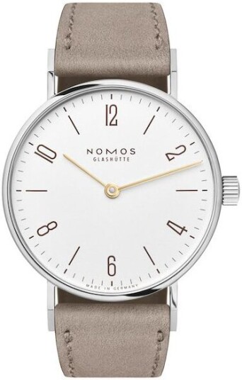 Nomos Glashütte Dameklokke N 120 Tangente Hvit/Lær Ø32.8 mm