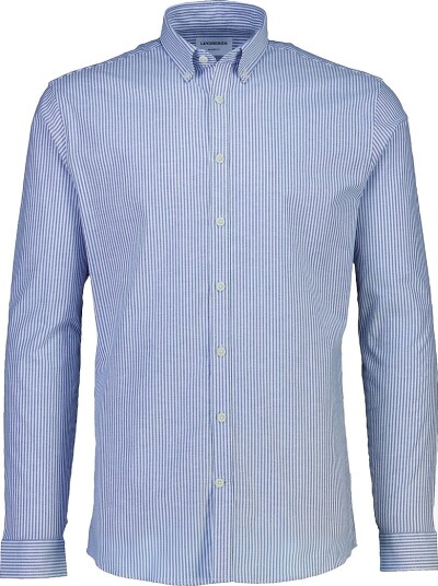 Lindbergh Skjorte Striped Superflex Oxford L/S Blå