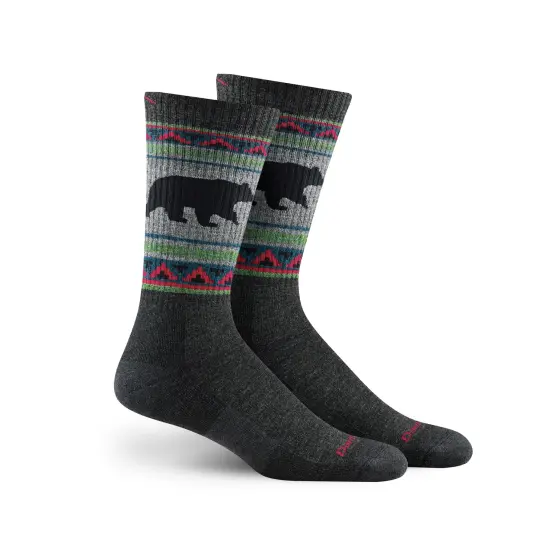 Darn Tough Men's VanGrizzle Boot Midweight Hiking Sock Cushion M , Charcoal