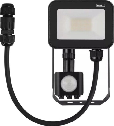 Emos Led Lykt/Projektør Profi/Ideo Pir Zs2712 10W 1100Lm 4000K Ip65 Med Pir Bevegelsessensor Svart