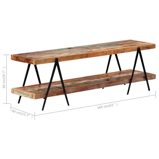 vidaXL TV-benk 160x40x50 cm gjenvunnet heltre mango 8719883570976 vidaXL TV-benk 160x40x50 cm gjenvunnet heltre mango 8719883570976