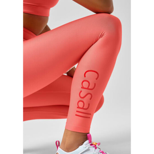 Casall Graphic High Waist Tights Dame Deep Coral 36