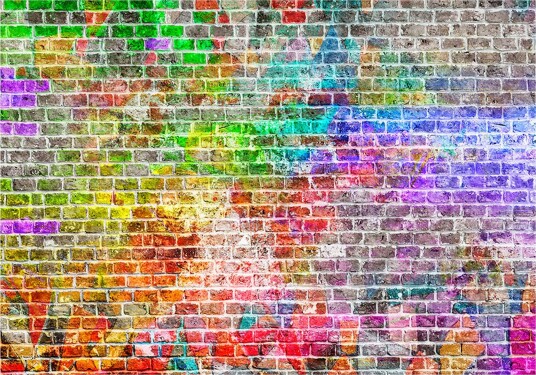 Fototapet Rainbow Wall 200x140 - Artgeist sp. z o. o.