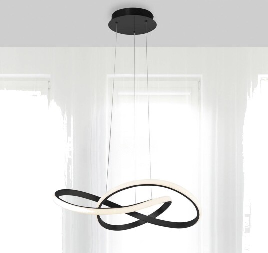 JUST LIGHT. GmbH Pendellampe Maria, dimbar, Sort, Soverom, Aluminium, Moderne JUST LIGHT. GmbH Pendellampe Maria, dimbar, Sort, Soverom, Aluminium, Moderne